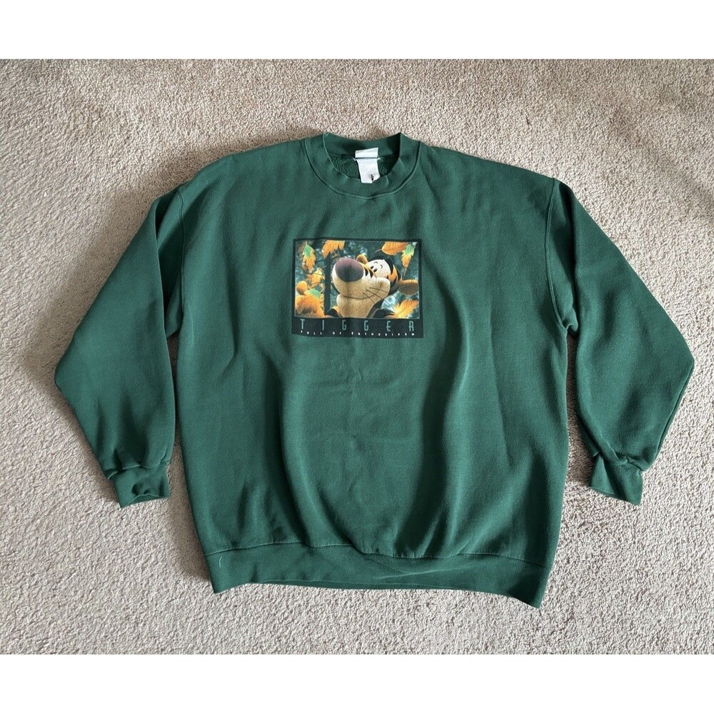 VTG Disney Store Tigger Sweatshirt Crewneck Full of Enthusiasm 90s 2000s